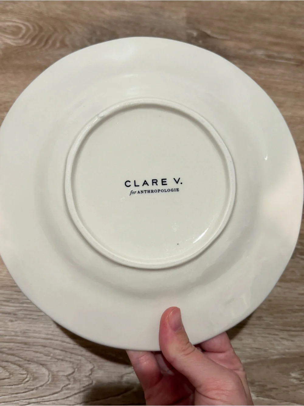 Clare V Bright Yellow 'OUI' Ceramic Dinner Plates